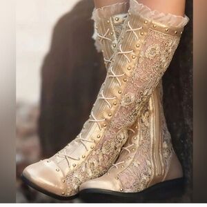 Trish Scully Gramercy Gold Boot Little Girl 13